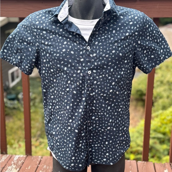 Original Penguin Other - Original Penguin Navy Blue Patterned Casual Shirt